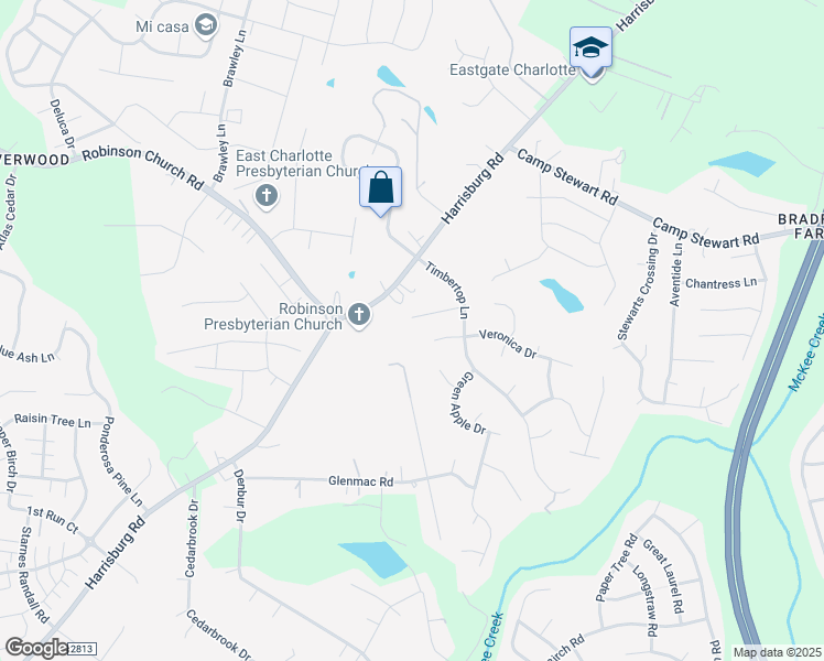 map of restaurants, bars, coffee shops, grocery stores, and more near 9608 Callison Court in Charlotte