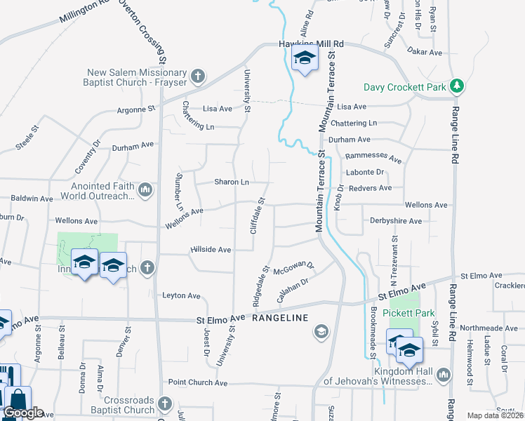 map of restaurants, bars, coffee shops, grocery stores, and more near 4072 Cliffdale Street in Memphis