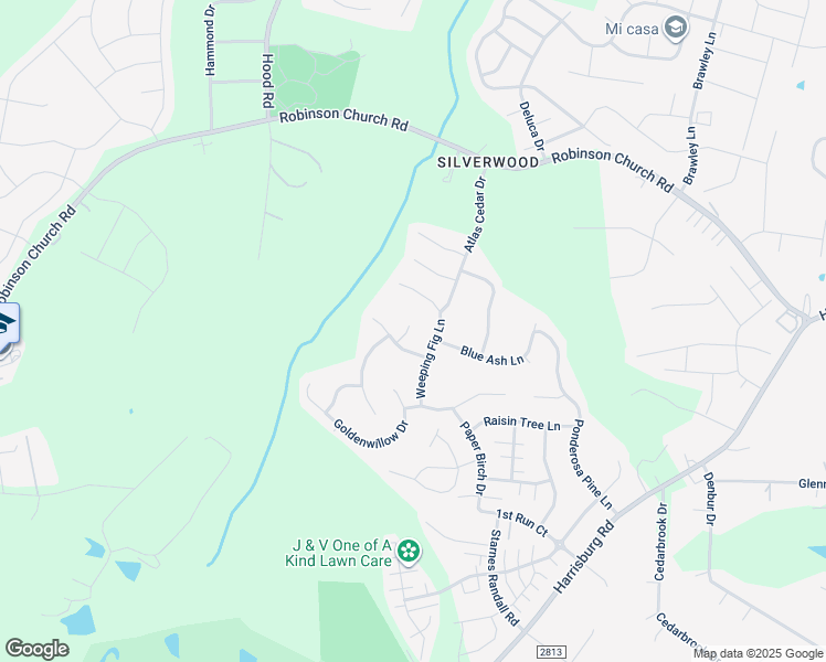 map of restaurants, bars, coffee shops, grocery stores, and more near 8718 Buttonwood Court in Charlotte