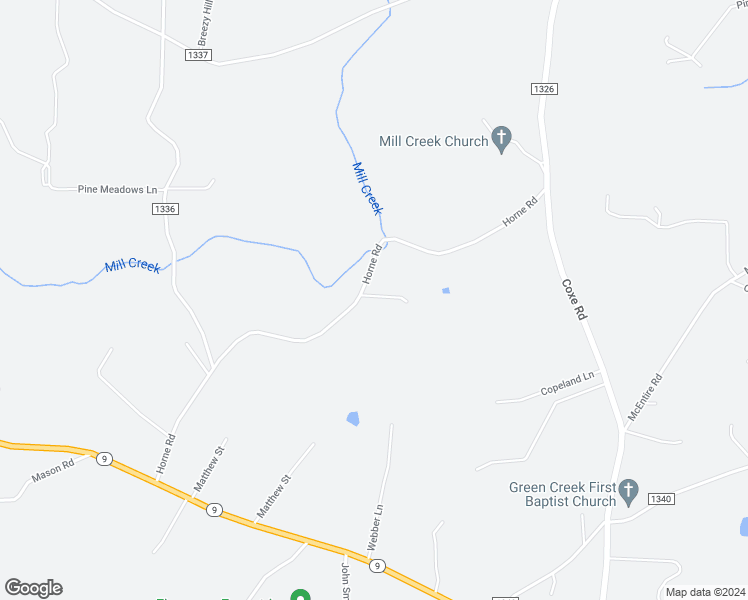 map of restaurants, bars, coffee shops, grocery stores, and more near 34 Mockingbird Hill Lane in Tryon