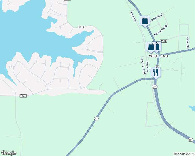 map of restaurants, bars, coffee shops, grocery stores, and more near 420 Longleaf Drive in West End