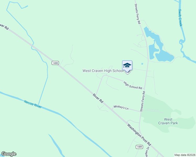 map of restaurants, bars, coffee shops, grocery stores, and more near 153 High School Road in Vanceboro