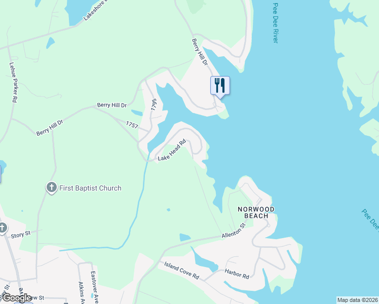 map of restaurants, bars, coffee shops, grocery stores, and more near 522 Lake Head Road in Norwood