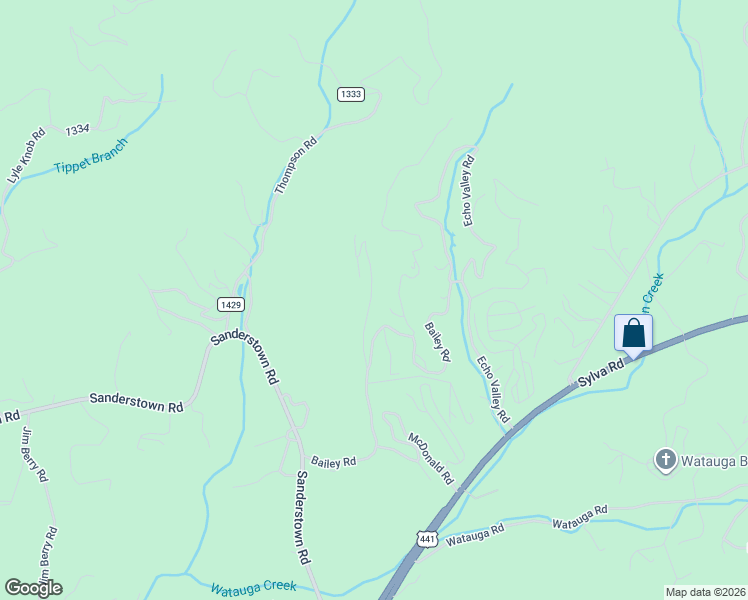 map of restaurants, bars, coffee shops, grocery stores, and more near 137 Bailey Hills Road in Franklin