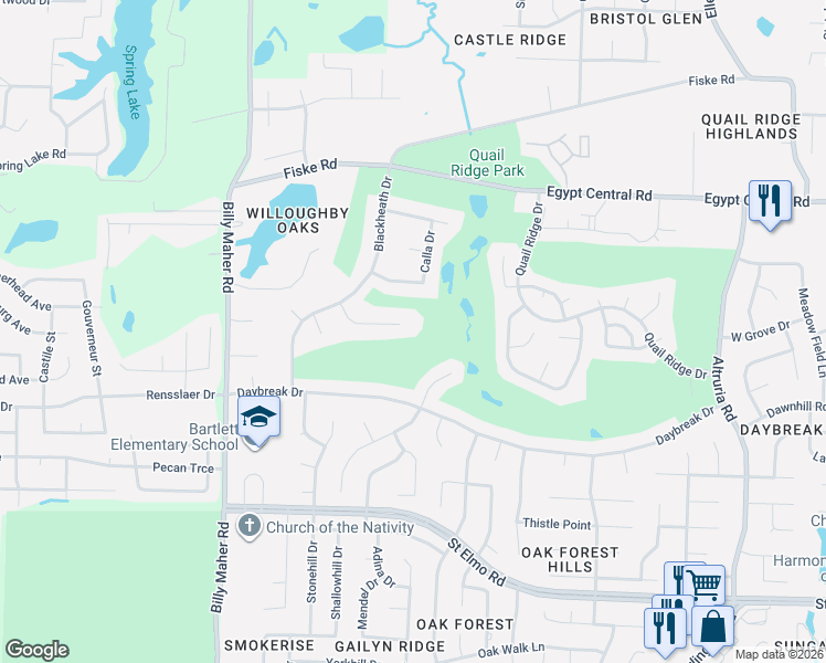 map of restaurants, bars, coffee shops, grocery stores, and more near 422 Scottscraig Cove in Memphis