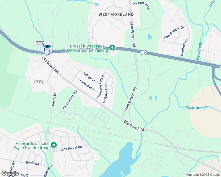 map of restaurants, bars, coffee shops, grocery stores, and more near 9341 Dewey Drive in Charlotte