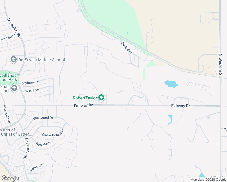 map of restaurants, bars, coffee shops, grocery stores, and more near 15 Sandhills Lane in Amarillo