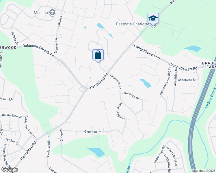 map of restaurants, bars, coffee shops, grocery stores, and more near 9617 Callison Court in Charlotte