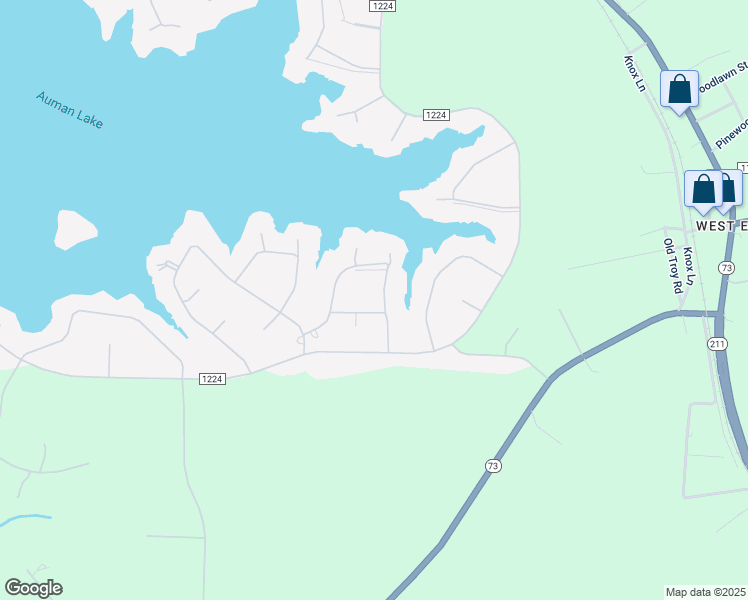 map of restaurants, bars, coffee shops, grocery stores, and more near 111 Dennis Circle in Seven Lakes