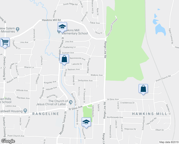 map of restaurants, bars, coffee shops, grocery stores, and more near 4114 Wagon Wheel Drive in Memphis
