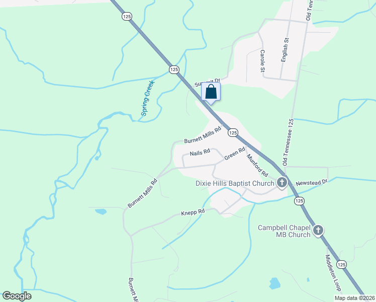 map of restaurants, bars, coffee shops, grocery stores, and more near 160 Nails Road in Bolivar