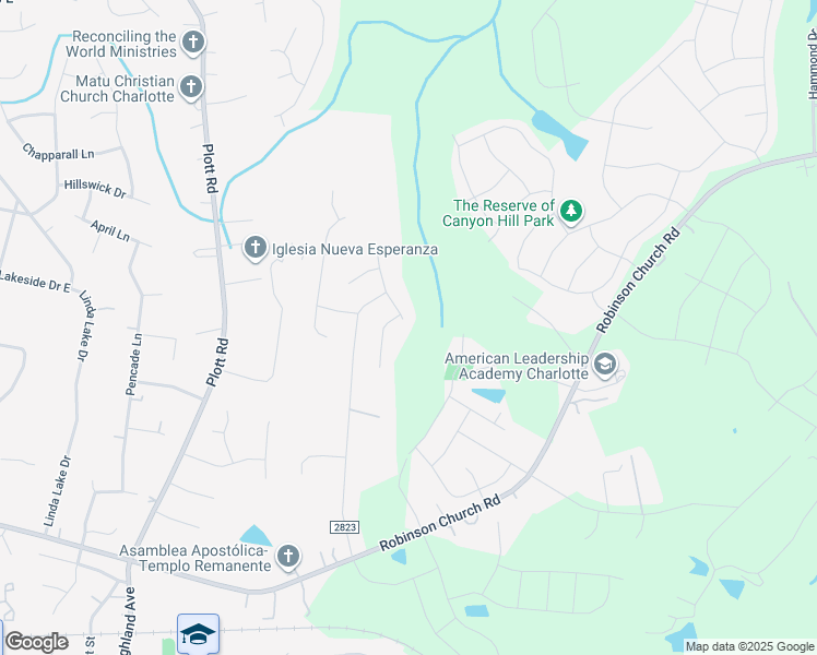map of restaurants, bars, coffee shops, grocery stores, and more near 7808 Travers Run Drive in Charlotte