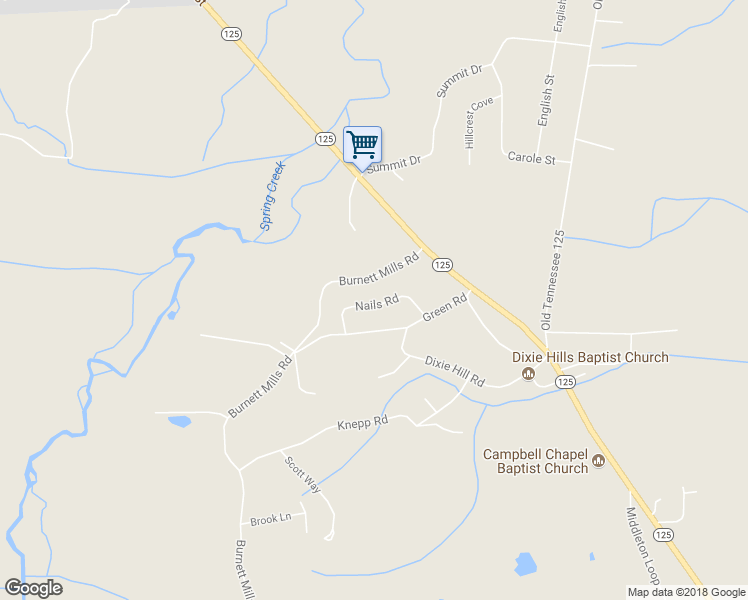 map of restaurants, bars, coffee shops, grocery stores, and more near 160 Nails Road in Bolivar