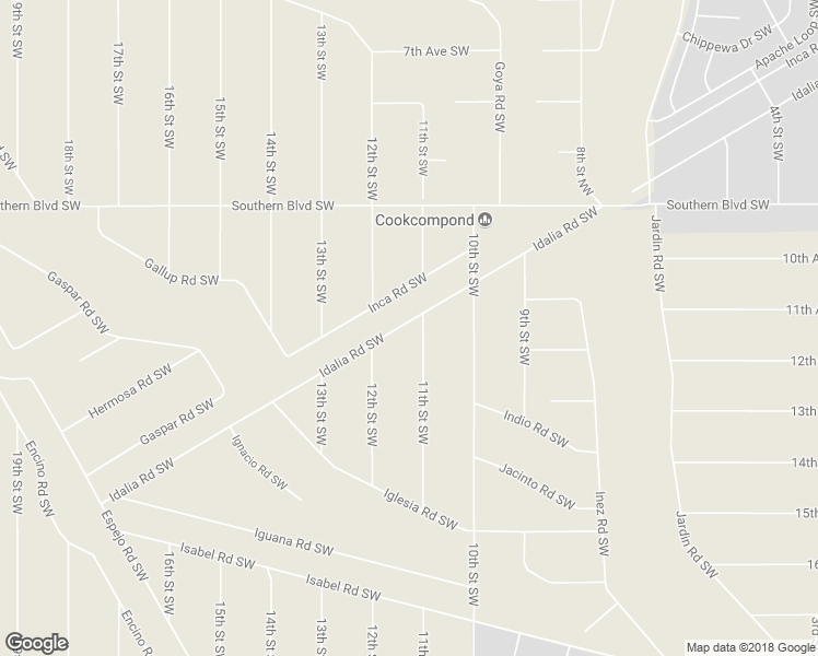 map of restaurants, bars, coffee shops, grocery stores, and more near 1203 11th Street Southwest in Rio Rancho