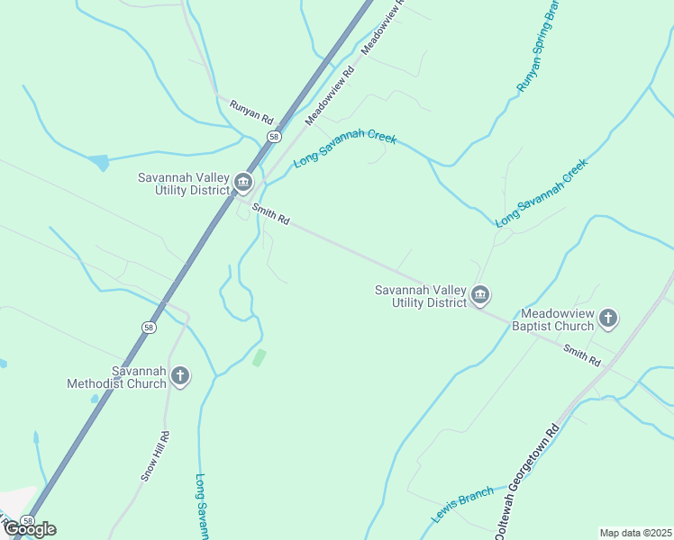 map of restaurants, bars, coffee shops, grocery stores, and more near 7912 Smith Road in Ooltewah