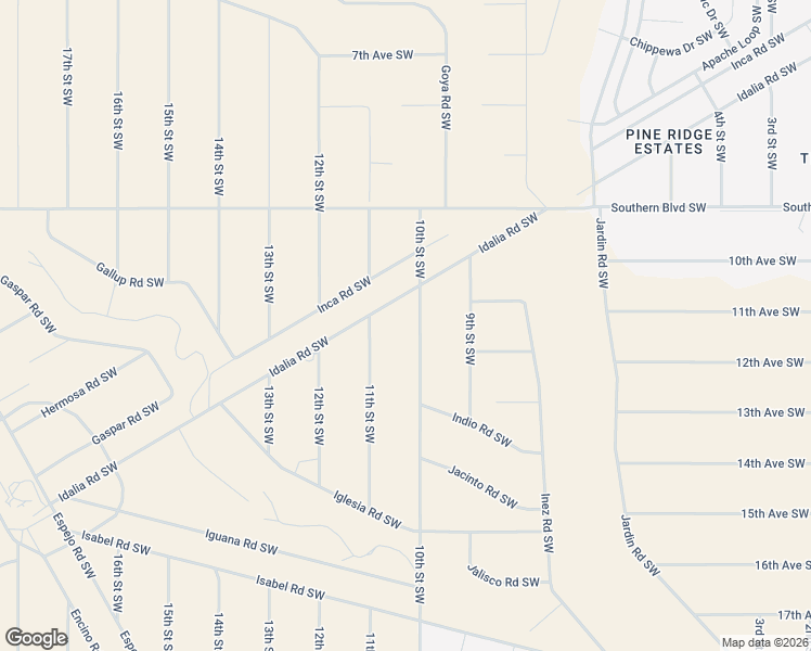 map of restaurants, bars, coffee shops, grocery stores, and more near 1104 11th Street Southwest in Rio Rancho