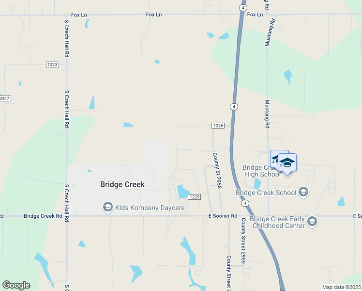 map of restaurants, bars, coffee shops, grocery stores, and more near 2160 County Road 1226 in Tuttle