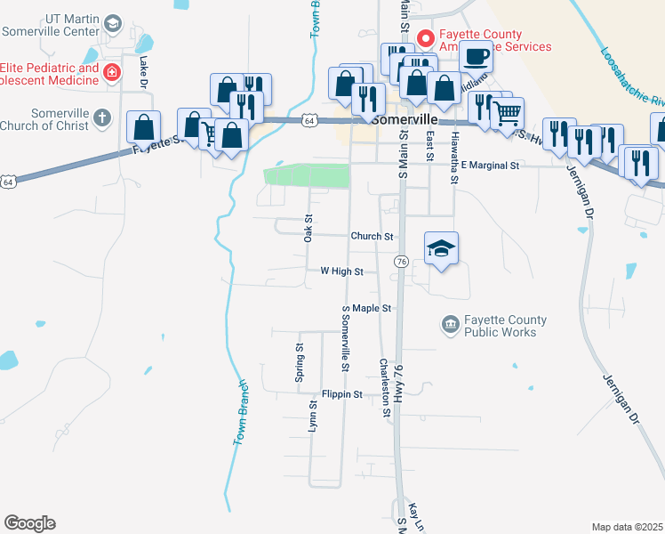 map of restaurants, bars, coffee shops, grocery stores, and more near 300 West High Street in Somerville