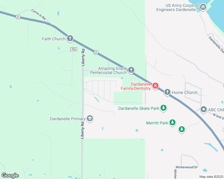 map of restaurants, bars, coffee shops, grocery stores, and more near 112 Lone Oak Drive in Dardanelle