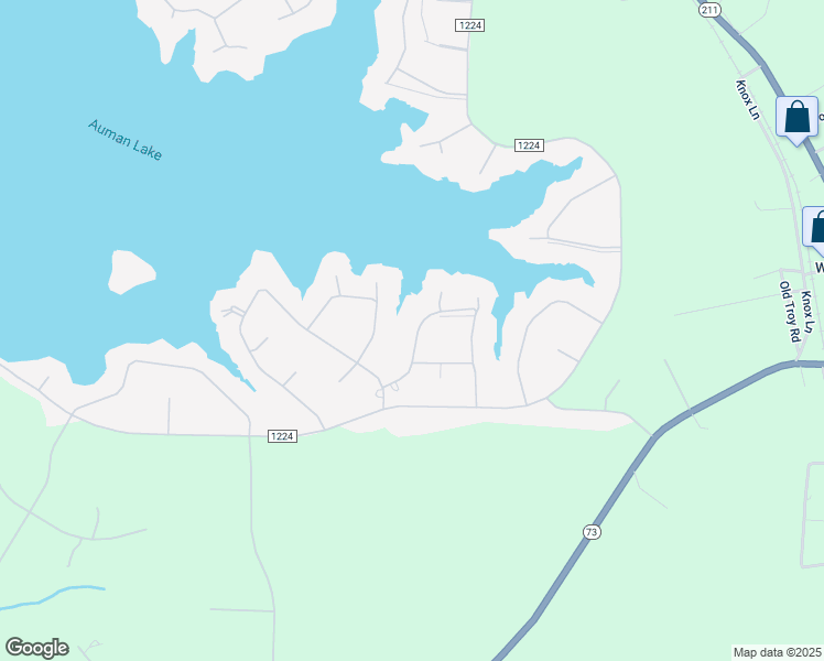 map of restaurants, bars, coffee shops, grocery stores, and more near 134 Dennis Circle in Seven Lakes