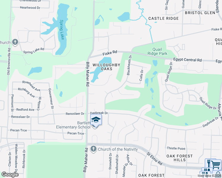 map of restaurants, bars, coffee shops, grocery stores, and more near 4106 Bruntsfield Cove in Bartlett