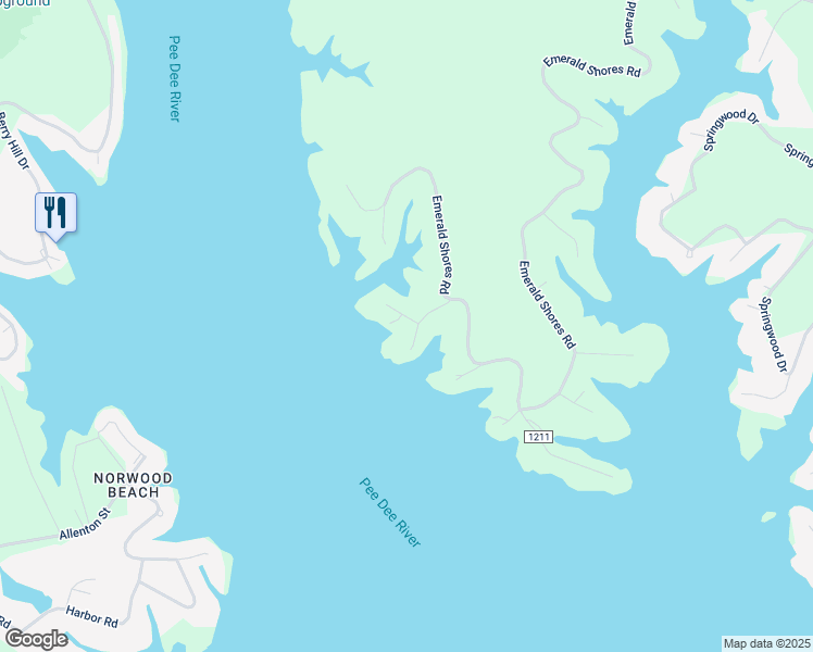map of restaurants, bars, coffee shops, grocery stores, and more near 105 Scenic Drive in Mount Gilead