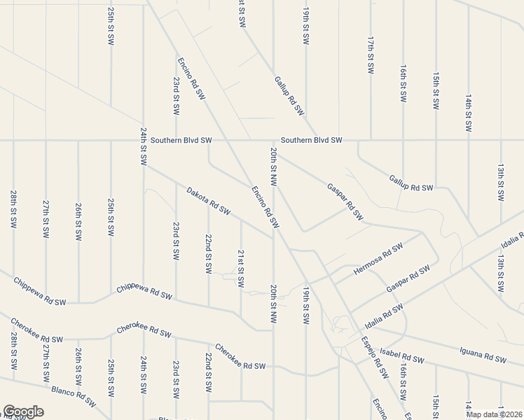 map of restaurants, bars, coffee shops, grocery stores, and more near 1100 Encino Road Southwest in Rio Rancho