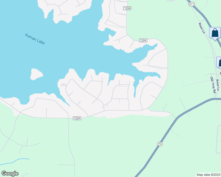 map of restaurants, bars, coffee shops, grocery stores, and more near 134 Dennis Circle in Seven Lakes