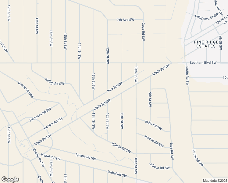 map of restaurants, bars, coffee shops, grocery stores, and more near 1203 11th Street Southwest in Rio Rancho