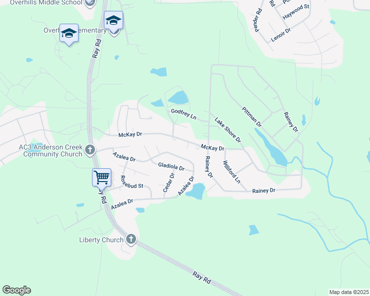 map of restaurants, bars, coffee shops, grocery stores, and more near 480 McKay Drive in Spring Lake