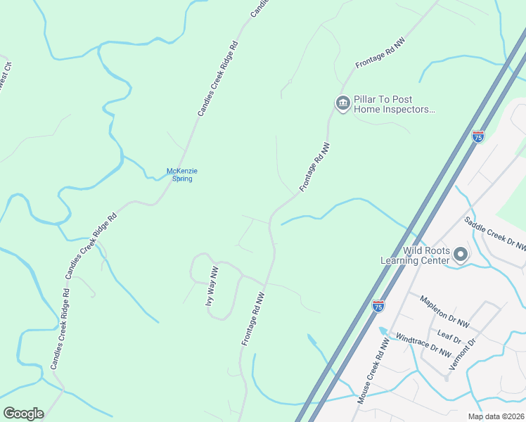 map of restaurants, bars, coffee shops, grocery stores, and more near 5755 Frontage Road Northwest in Cleveland