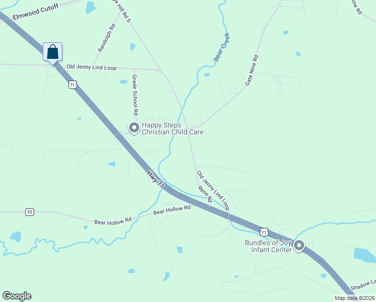 map of restaurants, bars, coffee shops, grocery stores, and more near 15410 Old Jenny Lind Loop in Fort Smith