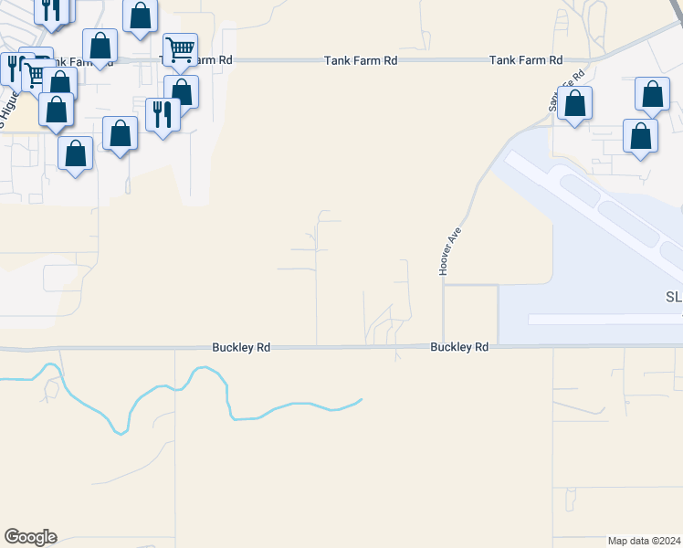 map of restaurants, bars, coffee shops, grocery stores, and more near 4375 Rustic Way in San Luis Obispo
