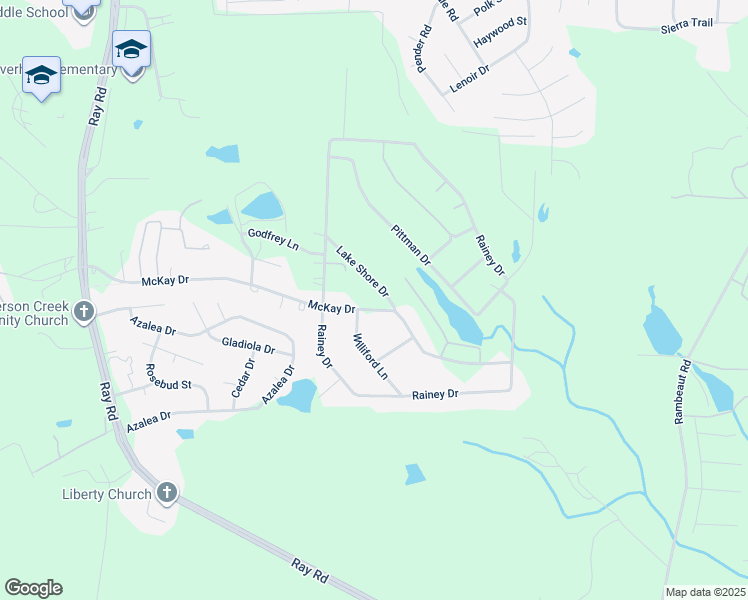 map of restaurants, bars, coffee shops, grocery stores, and more near 711 McKay Drive in Spring Lake
