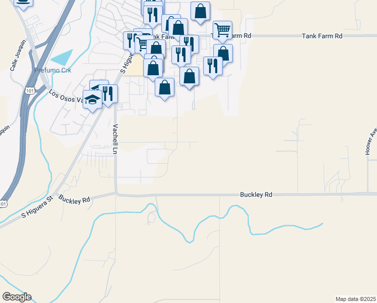 map of restaurants, bars, coffee shops, grocery stores, and more near in San Luis Obispo