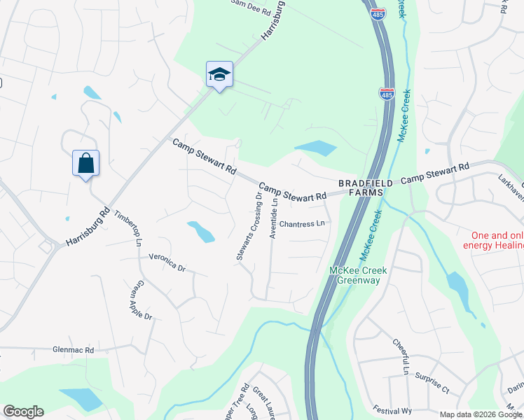 map of restaurants, bars, coffee shops, grocery stores, and more near in Charlotte