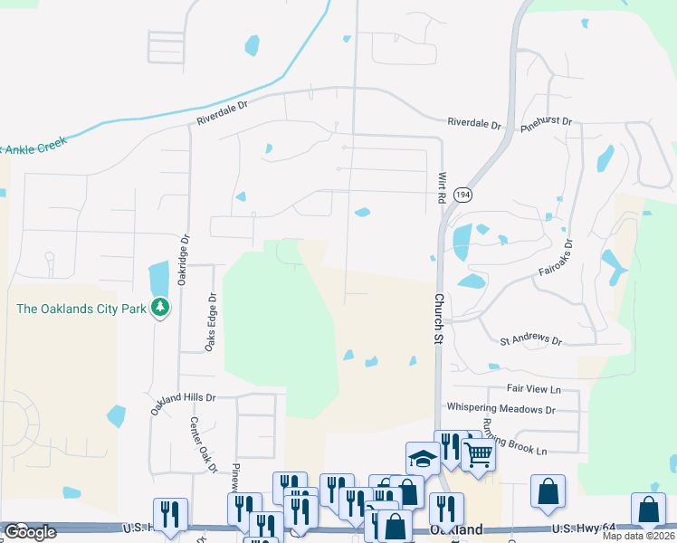 map of restaurants, bars, coffee shops, grocery stores, and more near in Oakland