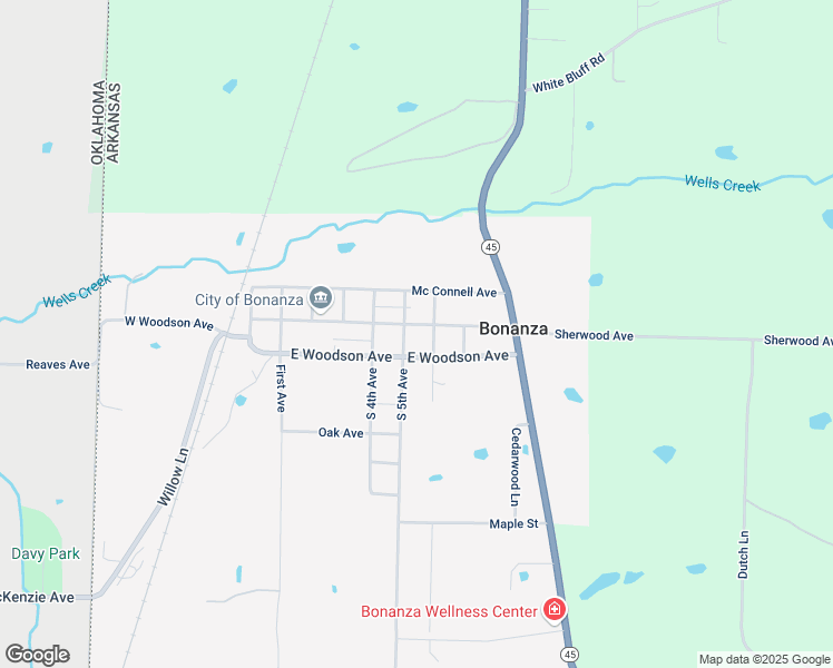 map of restaurants, bars, coffee shops, grocery stores, and more near 505 Sherwood Avenue in Bonanza