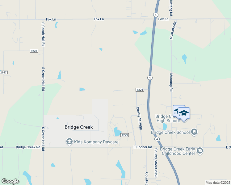 map of restaurants, bars, coffee shops, grocery stores, and more near 2160 County Road 1226 in Tuttle