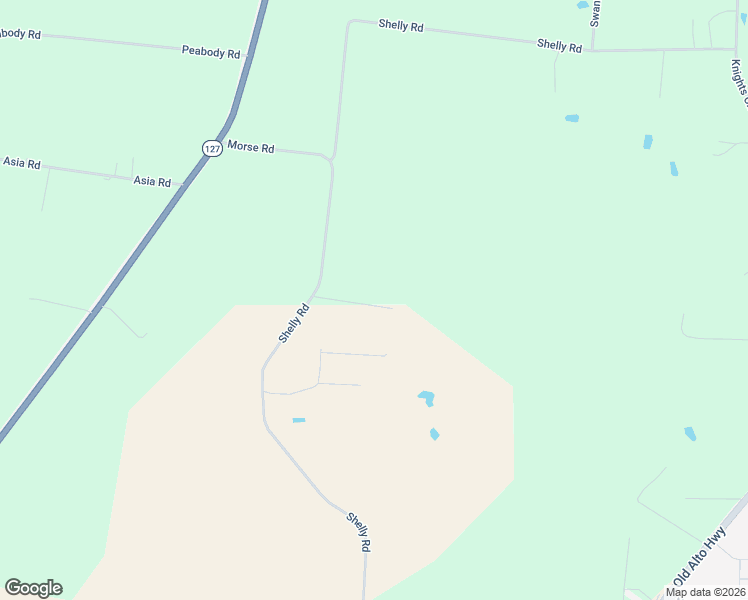 map of restaurants, bars, coffee shops, grocery stores, and more near Shelly Road in Decherd