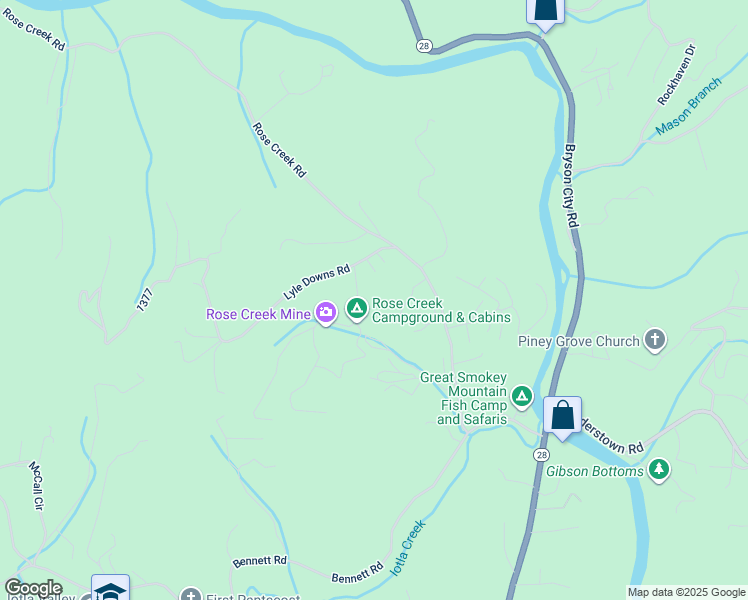 map of restaurants, bars, coffee shops, grocery stores, and more near Lyle Downs Road in Franklin