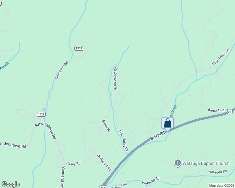 map of restaurants, bars, coffee shops, grocery stores, and more near 390 Echo Valley Road in Franklin