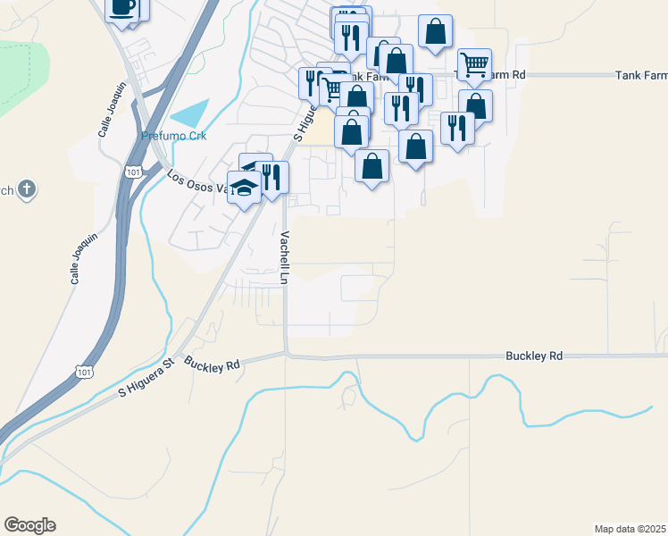 map of restaurants, bars, coffee shops, grocery stores, and more near 162 Bravo Street in San Luis Obispo