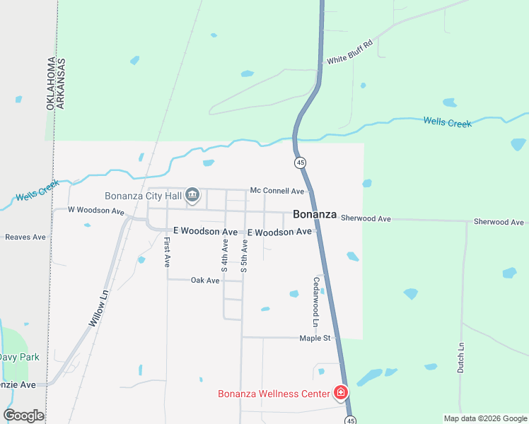 map of restaurants, bars, coffee shops, grocery stores, and more near 1 South 6th Avenue in Bonanza