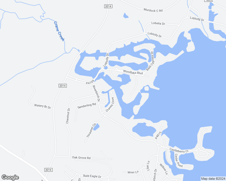 map of restaurants, bars, coffee shops, grocery stores, and more near 182 Cranes Cove in Vass