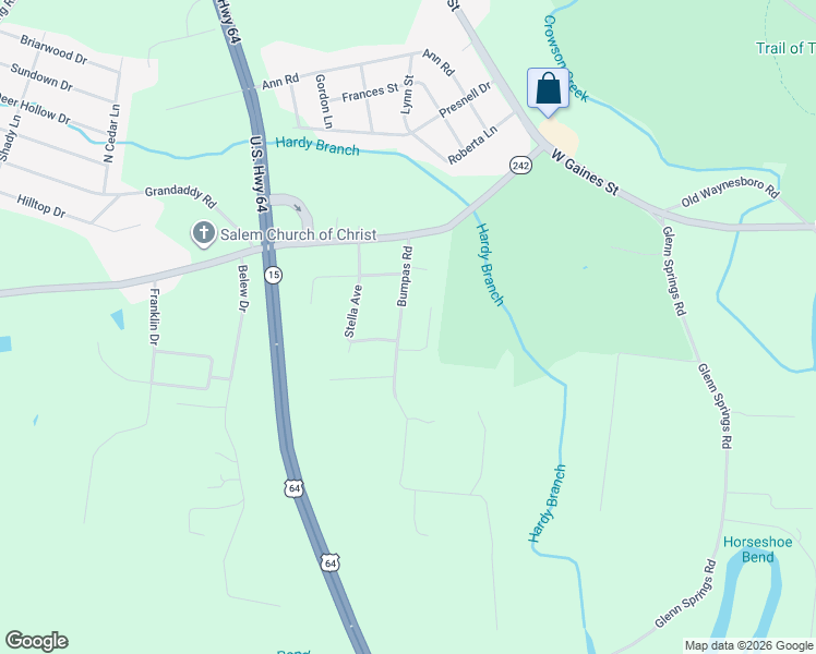 map of restaurants, bars, coffee shops, grocery stores, and more near 5 Bumpas Road in Lawrenceburg