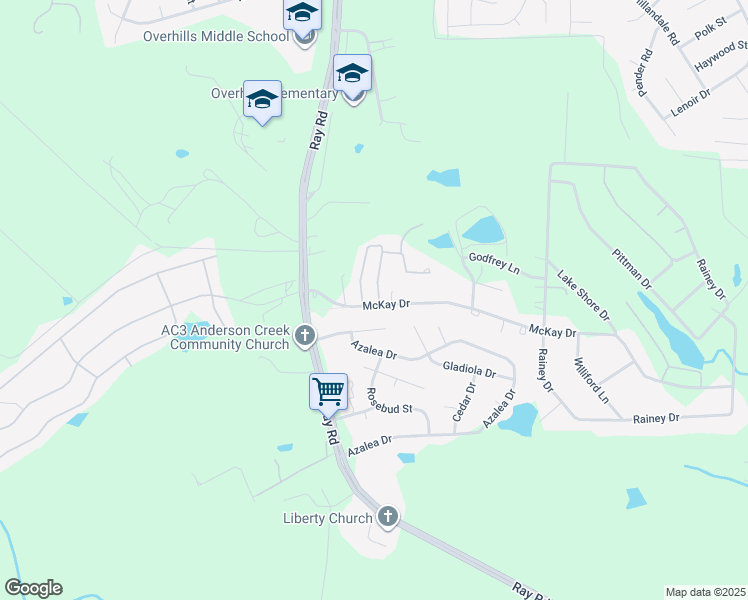 map of restaurants, bars, coffee shops, grocery stores, and more near 313 Connie Court in Spring Lake