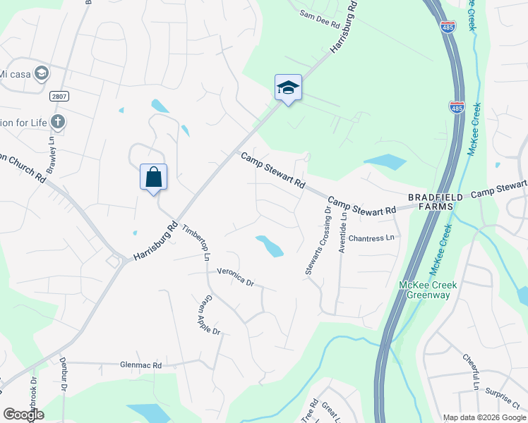 map of restaurants, bars, coffee shops, grocery stores, and more near in Charlotte
