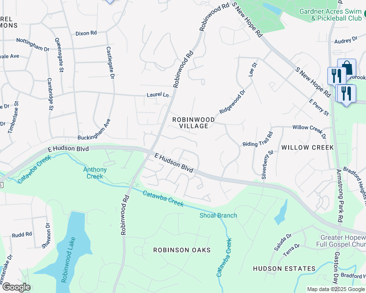 map of restaurants, bars, coffee shops, grocery stores, and more near 1932 Wexford Ct in Gastonia