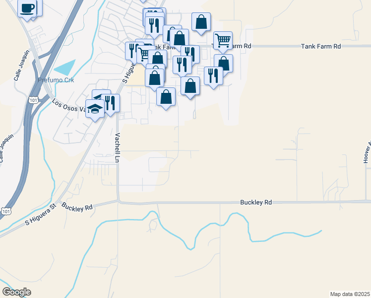 map of restaurants, bars, coffee shops, grocery stores, and more near in San Luis Obispo